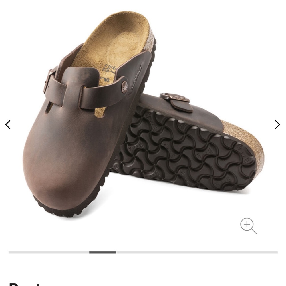 Birkenstock Boston Oiled Leather Clog Dark Brown